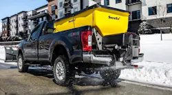 SnowEx HELIXX poly hopper spreader