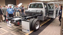 Ford promoted its alternative fuel options at its Truck Product Conference display. Want to see the Transit&mdash;the new replacement for the E-Series? Stay tuned.