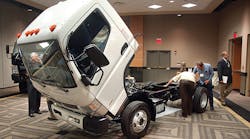 After Mitsubishi Fuso provided details on installing bodies and equipment on their chassis, NTEA members were able to observe firsthand.