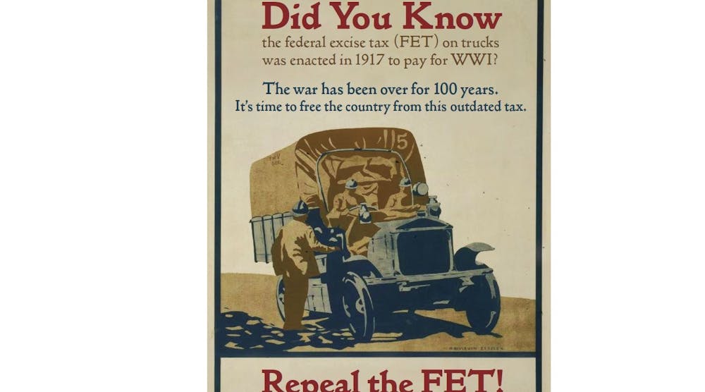 A poster by ATD calls for the repeal for FET.