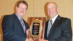 Grant Smith left is the new chairman of TTMA He presents a service appreciation plaque to Glenn Harney Hyundai Translead for serving this past year as TTMA chairman Grant Smith left is the new chairman of TTMA He presents a service appreciation plaque to Glenn Harney Hyundai Translead for serving this past year as TTMA chairman