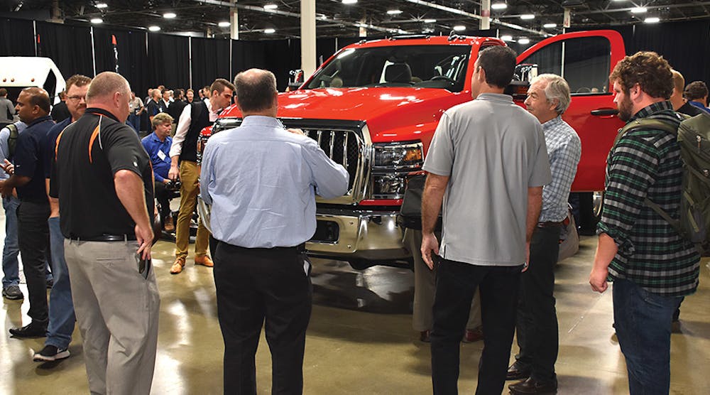 Upfitters at the Truck Product Conference get an advance look at the new International CV Series chassis cab ahead of its official release this month.
