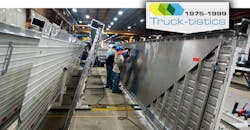 Interior shot of trailer manufacturing facility Interior shot of trailer manufacturing facility