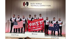 Isuzu techs podium Isuzu techs podium