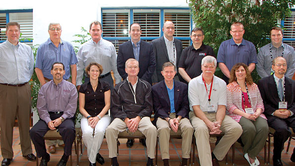 At the TTMA Tank Conference meeting Front row Ed Mansell MAC LTT Reneacutee Brasseur Tremcar Inc Zach Coley Hell Trailer International John Cannon Wabash National Tom Anderson LBT Inc Christine Greer Wabash National and Glen Harm Girard Equipment Inc Back row Joe Schaffer WeldIt Company Mark Hunsley Polar Tank Trailer LLC Grant Smith WestMark Mark Weber Wabash National Peter Weis Polar Tank Trailer LLC John Freiler TTMA John Rust Trail King Industries and Ryan Rockafellow Heil Trailer International