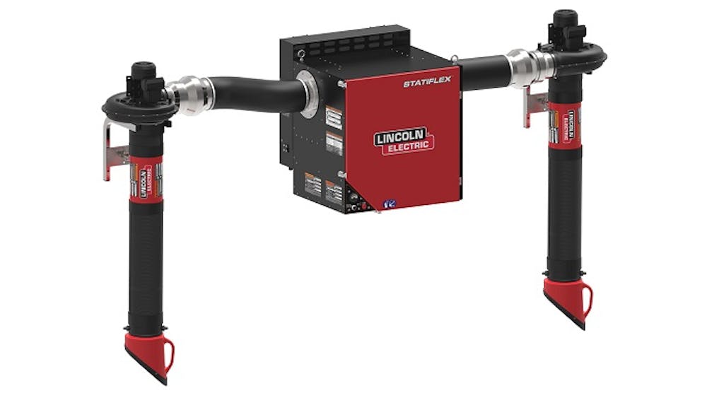 Lincoln Electric&rsquo;s Statiflex 800 is a wall-mounted weld fume extraction and filtration system designed to curtail operating costs via a self-cleaning filtration system that reduces the frequency of filter replacement.