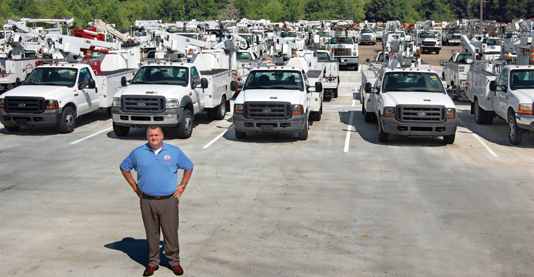 George McMahon has built Utility Fleet Sales into a 16million company despite the economic downturn using a 10000 creditcard advance Internet savvy and bluecollar work