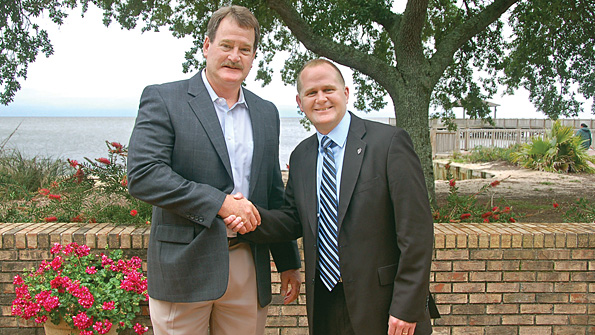 TTMA chairman Grant Smith left and Eric Starks president of FTR Associates