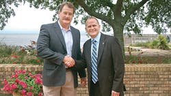 TTMA chairman Grant Smith left and Eric Starks president of FTR Associates TTMA chairman Grant Smith left and Eric Starks president of FTR Associates