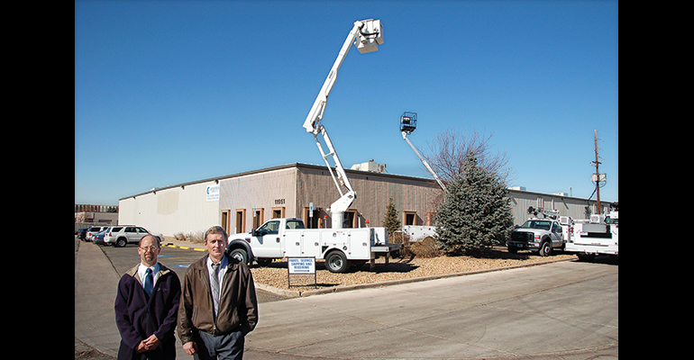 Layton Truck Equipment has adapted lean manufacturing techniques to operate its new 40000sqft shop in Denver CO Shown are Dave Asmus manager of the Denver branch and Steve Hayes general manager of the Layton operation