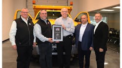 International Truck recently celebrated the delivery of its first CV Series truck to Team Fishel.