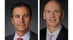 Meritor recently appointed Carl Anderson, left, senior VP and CFO, and Joe Plomin senior VP and president of the company&apos;s aftermarket, industrial and trailer businesses.