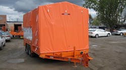 The Canadian government recently agreed to purchase 23 custom-made boom trailers from J&amp;J Trailers similar to this trailer, but bigger and galvanized, instead of orange.