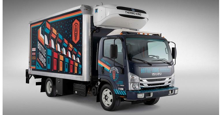 Isuzu Supreme Thermo King BottleLogic craft beer truck