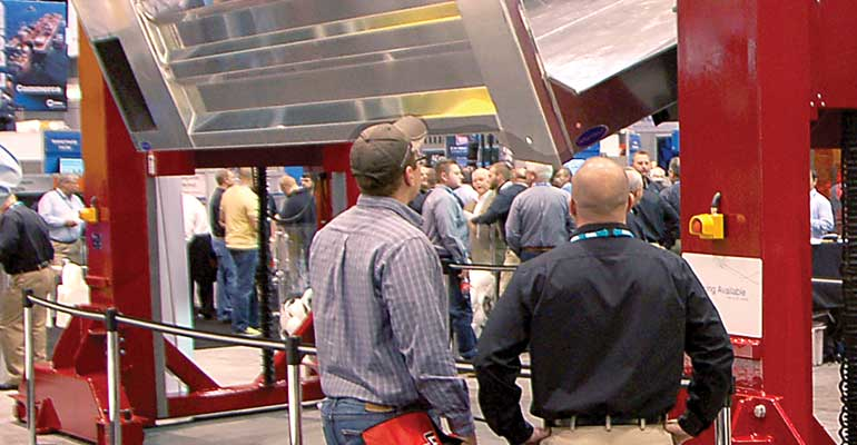 In all 1700 exhibiting companies showed their wares 43836 attendees from more than 90 countries