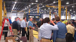Vanguard National dealers and suppliers tour Vanguardrsquos new 360000sqft dryfreight van plant in Trenton GA as part of a grand opening held November 3