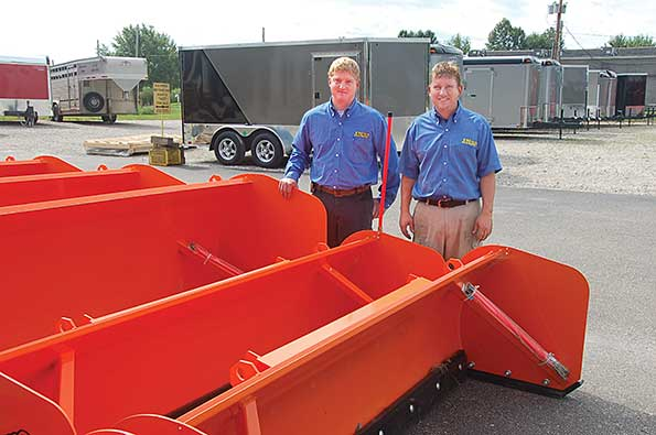 A mix of light duty trailers and snow and ice control equipment keep OrsquoReilly Equipment busy all year long Brothers Paul OrsquoReilly left handles sales while Jeff runs the shop