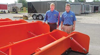 A mix of light duty trailers and snow and ice control equipment keep O&rsquo;Reilly Equipment busy all year long. Brothers Paul O&rsquo;Reilly, left, handles sales, while Jeff runs the shop.