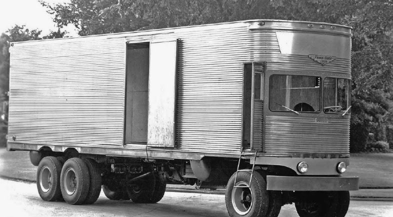 The Fageol Cruise Liner was an idea that ldquocame and wentrdquo in 1950 The ldquotrailerrdquo was produced by the Twin Coach Company Kent Ohio This vehicle appeared in an advertisement that claimed it to be up to 8000 lbs lighter and 10 ft shorter than a conventional tractor and semitrailer International Nickel Company supplied the 188 austenitic chromium stainless steel used in the body A diesel engine was mounted under the ldquocabrdquo From the book Truck by Trailer The History of the Truck Trailer Man