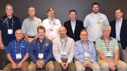 Participating in the Tank Conference meeting at this year&rsquo;s TTMA convention are [standing]: Dave Shannon, MAC LTT; Zach Coley, Heil Trailer International; John Freiler, TTMA; John Cannon, Wabash National; Corey Kirk, Tremcar Inc; and David Hill, Wabash National Corporation. [Seated]: Randy Williams, Stephens Pneumatics Inc; Grant Smith, West-Mark; Bryan Yielding, MAC Trailer; Gary Christian, E.D. Etnyre and Company; and Tom Anderson, LBT, Inc.