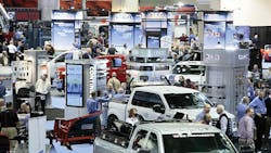 The Work Truck Show features the newest vocational trucks vans vehicle components and equipment on an exhibit floor covering more than 500000 square feet at the Indiana Convention Center The Work Truck Show features the newest vocational trucks vans vehicle components and equipment on an exhibit floor covering more than 500000 square feet at the Indiana Convention Center