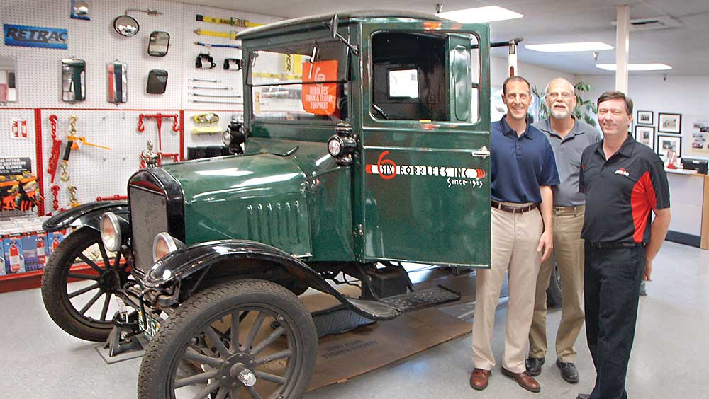 Six Robblees a familyowned business based in Seattle WA has built a parts business based on wheels The company now 103 years old operates 23 branch locations Shown are Andy Robblee president Neil Hendricks vicepresident of operations and Kevin Kartman sales manager