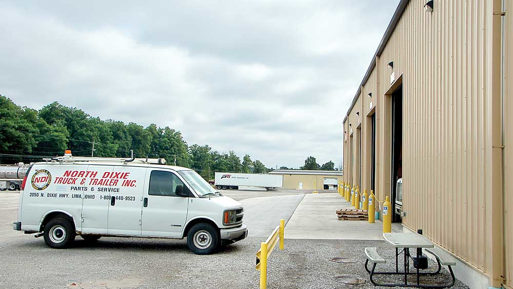 North Dixie Truck and Trailer in Lima OH started as a maintenance shop for Calvin Roederrsquos Roeder Cartage Company The fleet has grown to an operation with 90 tractors 155 tank trailers and 32 vans Under the leadership of Roederrsquos three daughters North Dixie has expanded into a parts and service facility with multiple buildings and 36000 square feet under roof and 16 service bays