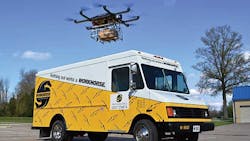 Workhorse is testing its HorseFly drone in tandem with its EPAapproved electric work trucks at the Wilmington Air Park in Wilmington Ohio Workhorse is testing its HorseFly drone in tandem with its EPAapproved electric work trucks at the Wilmington Air Park in Wilmington Ohio
