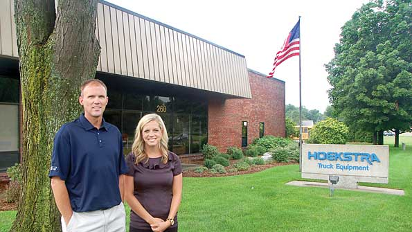 Jim Durham sales manager and Alex McKeown director of marketing and advertising are part of the new management team at the 85yearold Hoekstra Truck Equipment in Grand Rapids MI Family owned throughout its history Mark Hoekstra is now president of the company