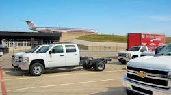 In one of the more interesting settings for a truck equipment distributor, AG Van &amp; Truck Equipment is now located on the other side of the fence from DFW Airport. The 8&frac12;-acre site provides space for 400 trucks and vans.