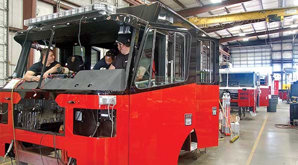 Ferrara Fire Apparatus manufactures cabs, chassis, and bodies at its plant in Holden LA.
