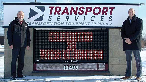 Transport Services in Cleveland OH now has a management team in place to guide the company through the next 38 years Albert Therrien left started Transport Services in 1976 Adam Therrien right took over as president two years ago