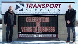 Transport Services in Cleveland OH now has a management team in place to guide the company through the next 38 years Albert Therrien left started Transport Services in 1976 Adam Therrien right took over as president two years ago Transport Services in Cleveland OH now has a management team in place to guide the company through the next 38 years Albert Therrien left started Transport Services in 1976 Adam Therrien right took over as president two years ago