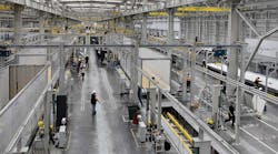 Hyundai Translead is now producing 120 vans per day at its new 548,000-sq-ft plant in Rosarito, Baja California, Mexico. Assembly lines run the length of the plant and are supplied by subassembly lines.