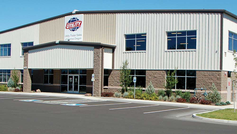 Utility Trailer Sales building in Redmond, Oregon