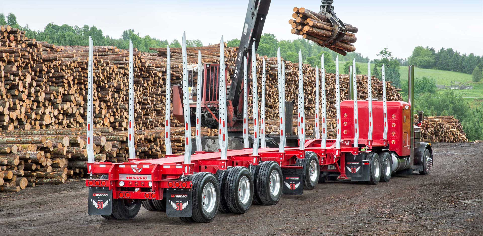 Manac logging trailer