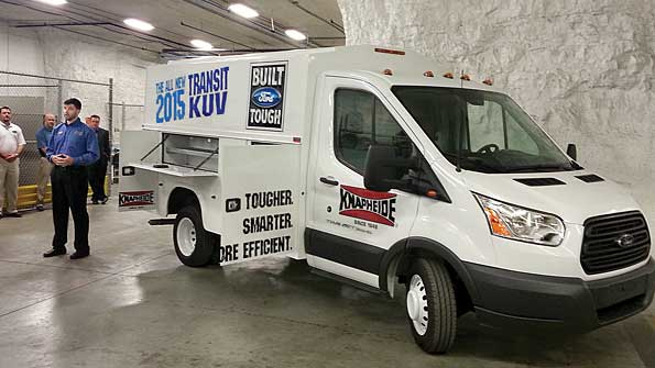 Knapheide promoted its KUV Knapheide Utility Vehicle built for installation on the new 2015 Transit cutaway chassis