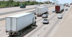 Trucks on the freeway Trucks on the freeway