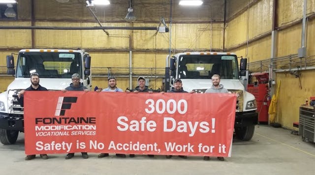 Employees at Fontaine Modification&rsquo;s Williamstown, W.Va., modification center celebrate reaching 3,000 consecutive days without a lost-time incident, a streak that began in 2009.