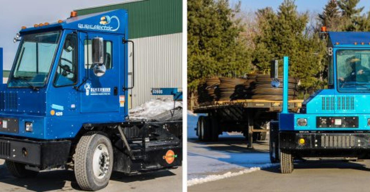 Orange EV yard truck