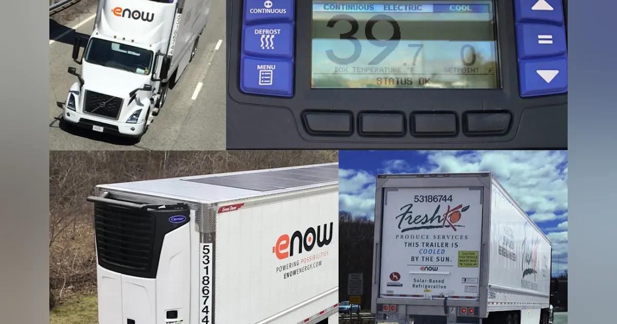 eNow unveils all-electric solar-powered reefer | Trailer Body Builders