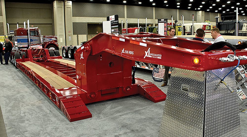 XL Specialized Trailers features the new, 110,000-lb. capacity, Low-Profile Hydraulic Detachable Gooseneck (HDG) at MATS.