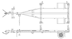 Felling utility pole trailer Felling utility pole trailer