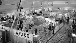 For the first 18 years of its existence NTEA exhibits fit comfortably inside a hotel ballroom This shot is from the 1977 convention held at the Fairmont Hotel in San Francisco For the first 18 years of its existence NTEA exhibits fit comfortably inside a hotel ballroom This shot is from the 1977 convention held at the Fairmont Hotel in San Francisco
