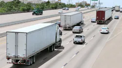 Trucks on freeway