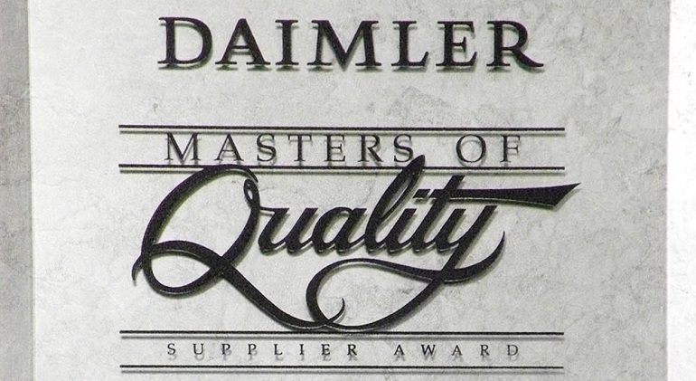 Daimler Master of Quality award