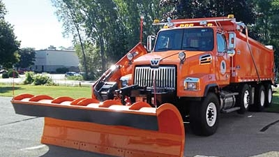 The Shawano County Wisconsin Highway Department utilizes Western Star 4700SF combination dumpplow trucks to haul asphalt and gravel in the summer then converts them to plows with selfinstalled equipment in the winter