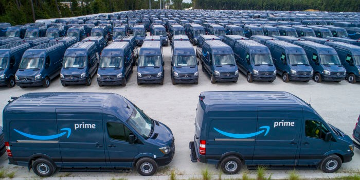 Sprinter vans built for Amazon