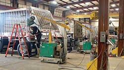 The service shop does custom work on new trailers as well as repairing trailers that have been in service The service shop does custom work on new trailers as well as repairing trailers that have been in service