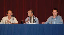 Elvin Spellman, Peter Verbeeck, and Michael Hribar field questions during the &ldquo;Managing a Rental and Leasing Fleet for Dealership Profit&rdquo; session.